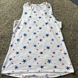 DSG Starry Tank Top - White with Blue and Red